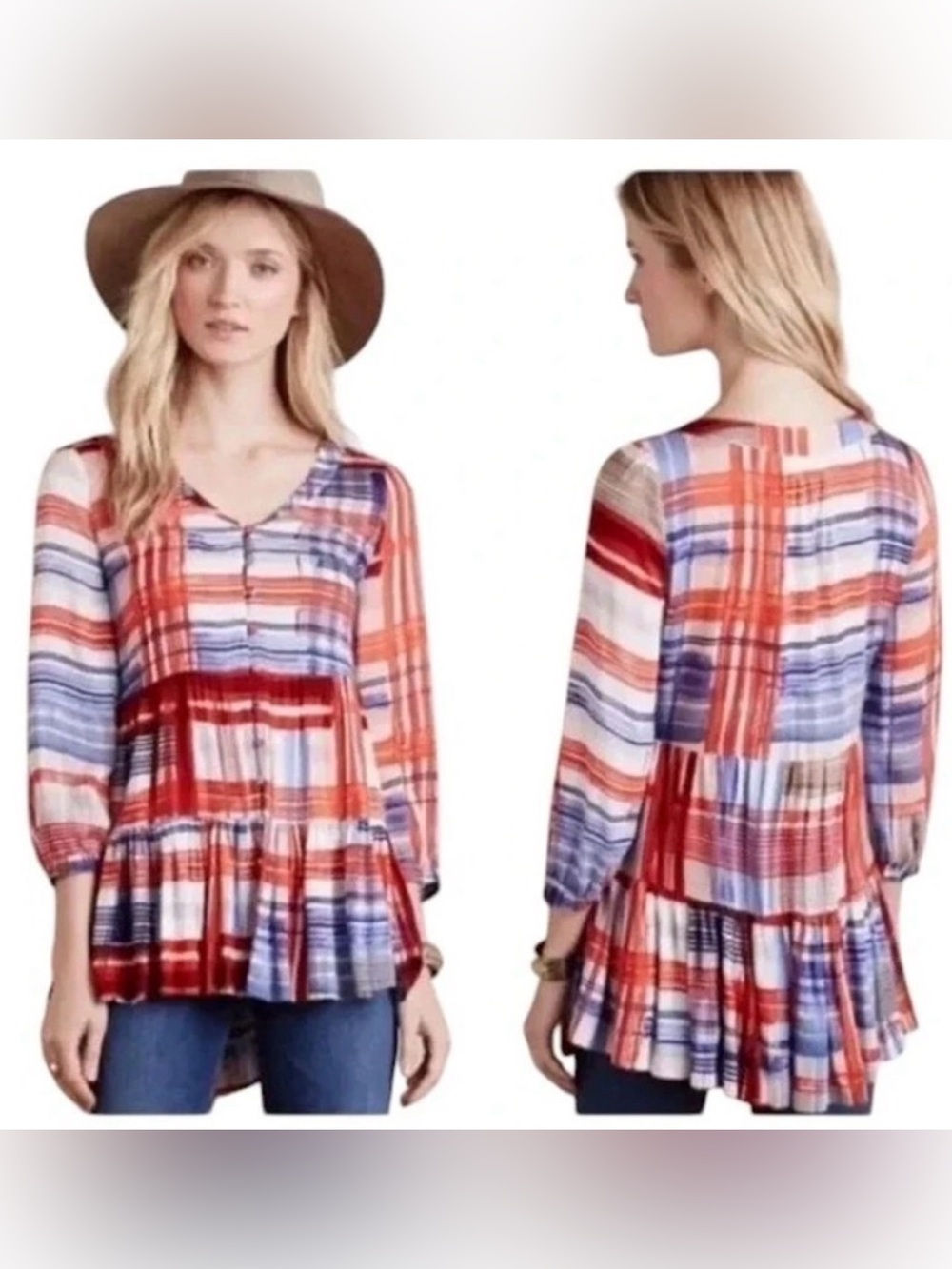 Maeve Lila Tiered Tunic from Anthropologie